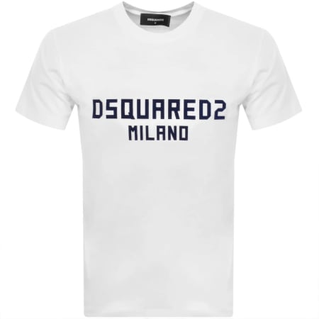 【DSQUARED2】Icon Scribble Cool Fit T-shirt Tシャツ ホワイト DSQUARED2 tシャツ Icon Scribble Cool Fit Tee/0241 メンズ